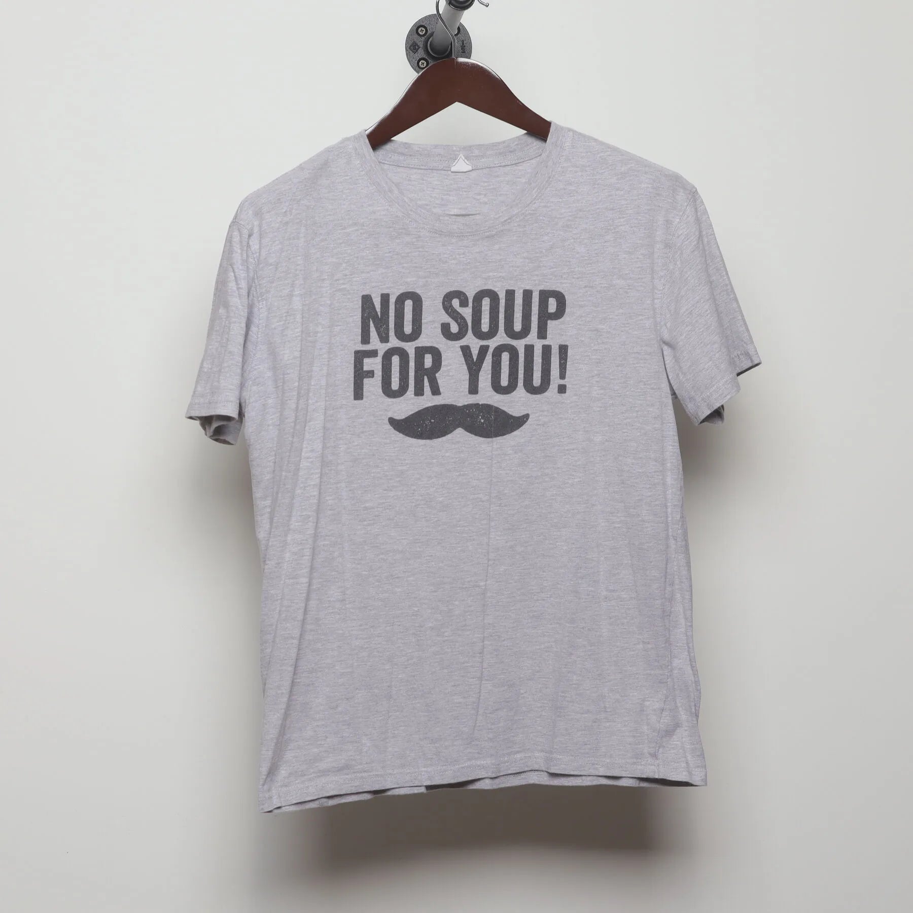 Front view of Vintage Y2K Seinfeld "No Soup For You!" T-Shirt - M