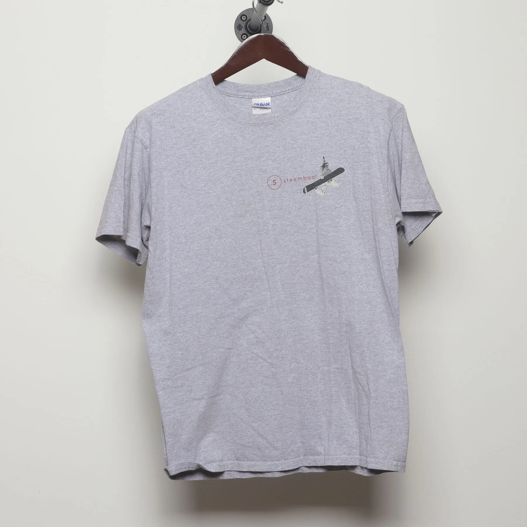 Front view of Vintage Y2K Steamboat "Chipped Teeth Ride On" T-Shirt - M