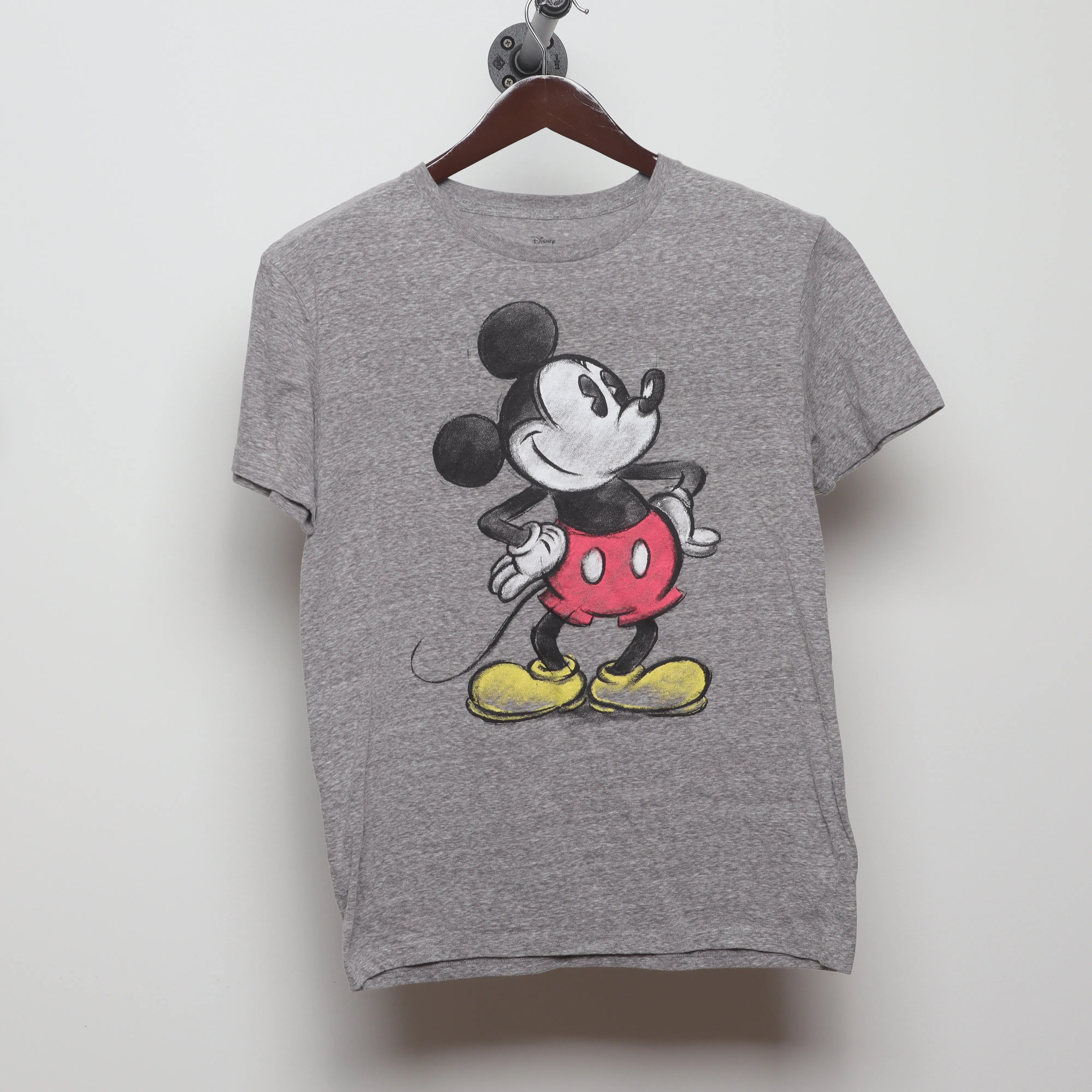 Front view of Vintage Style Disney Mickey Mouse Graphic T-Shirt M