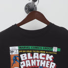 Close-up of the collar and tag on the Vintage Y2K Marvel "Black Panther Comic Cover" T-Shirt - M
