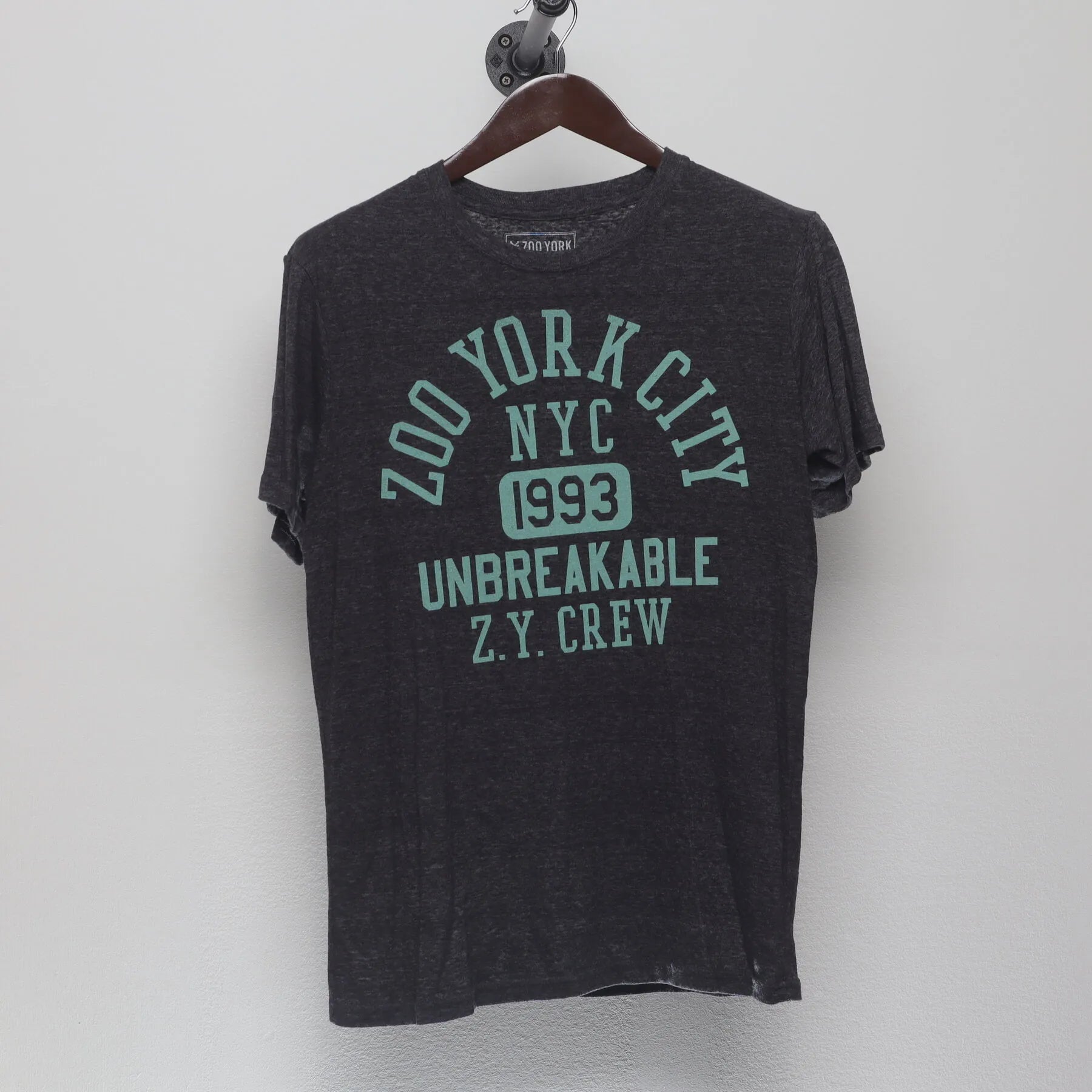 Front view of Vintage Y2K Zoo York "Unbreakable Crew 1993" T-Shirt - M