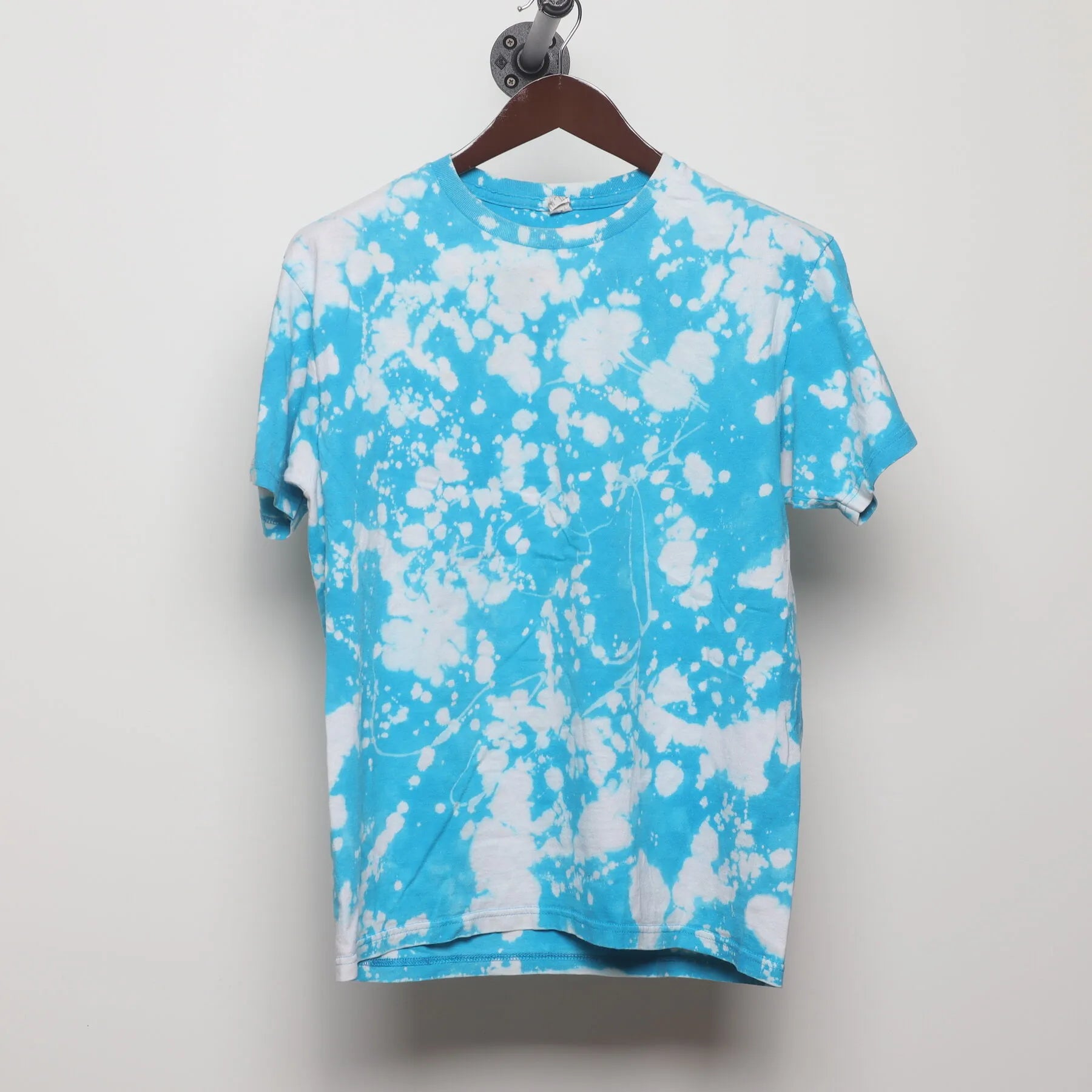Front view of Vintage Y2K Custom "Splatter Bleach Dye" T-Shirt - M
