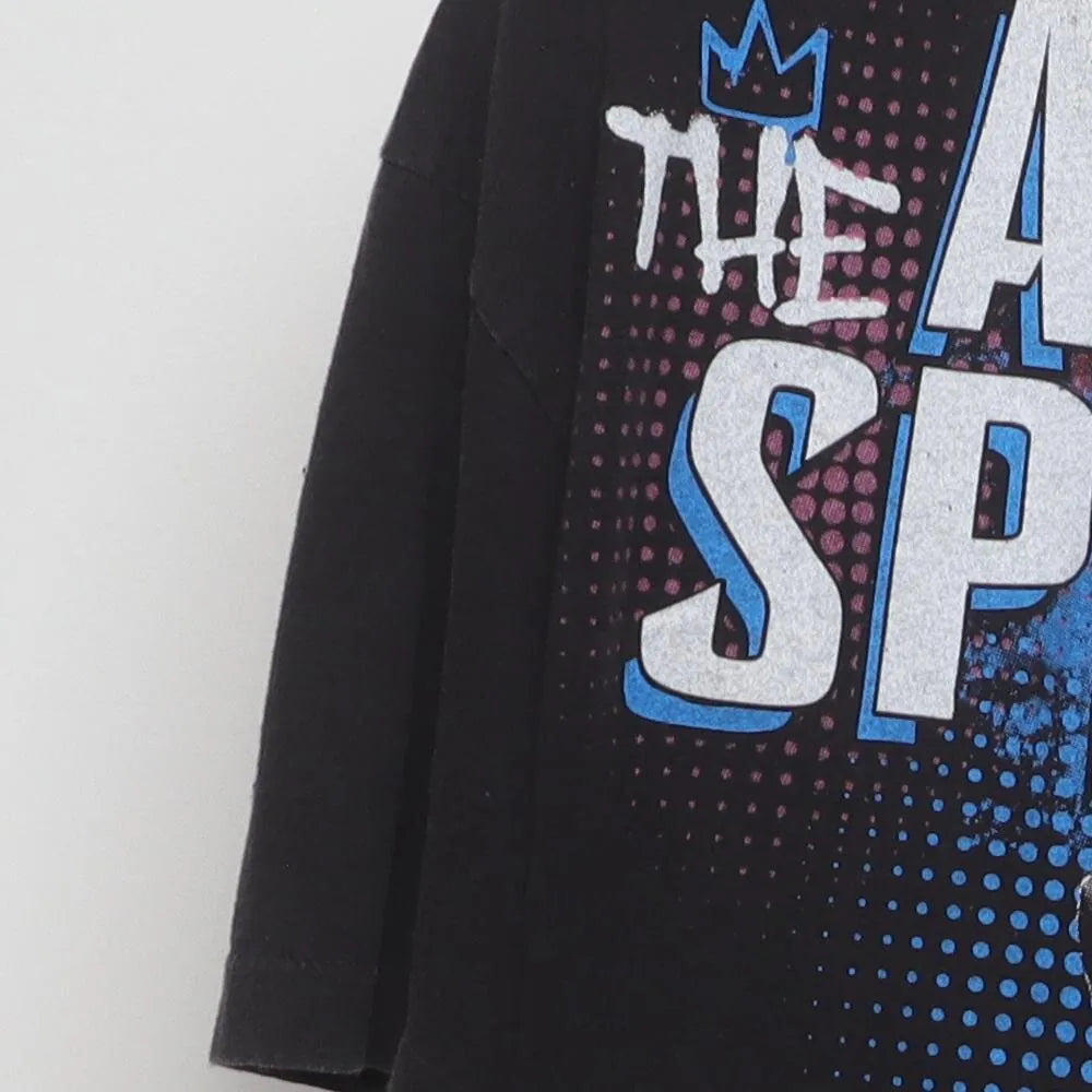 Close-up of the sleeve on the Vintage Y2K Eminem & Spider-Man "Marvel Comics Bootleg Rap Tee" T-Shirt - XL