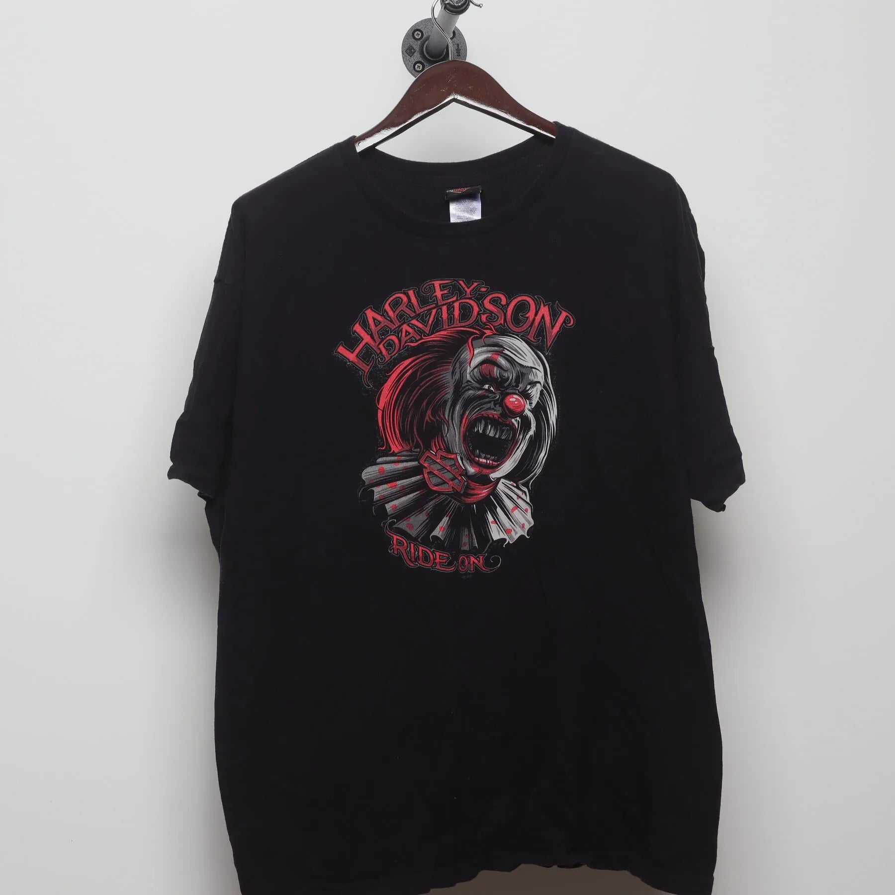 Front view of Vintage Y2K Harley-Davidson "Evil Clown" T-Shirt - XXL