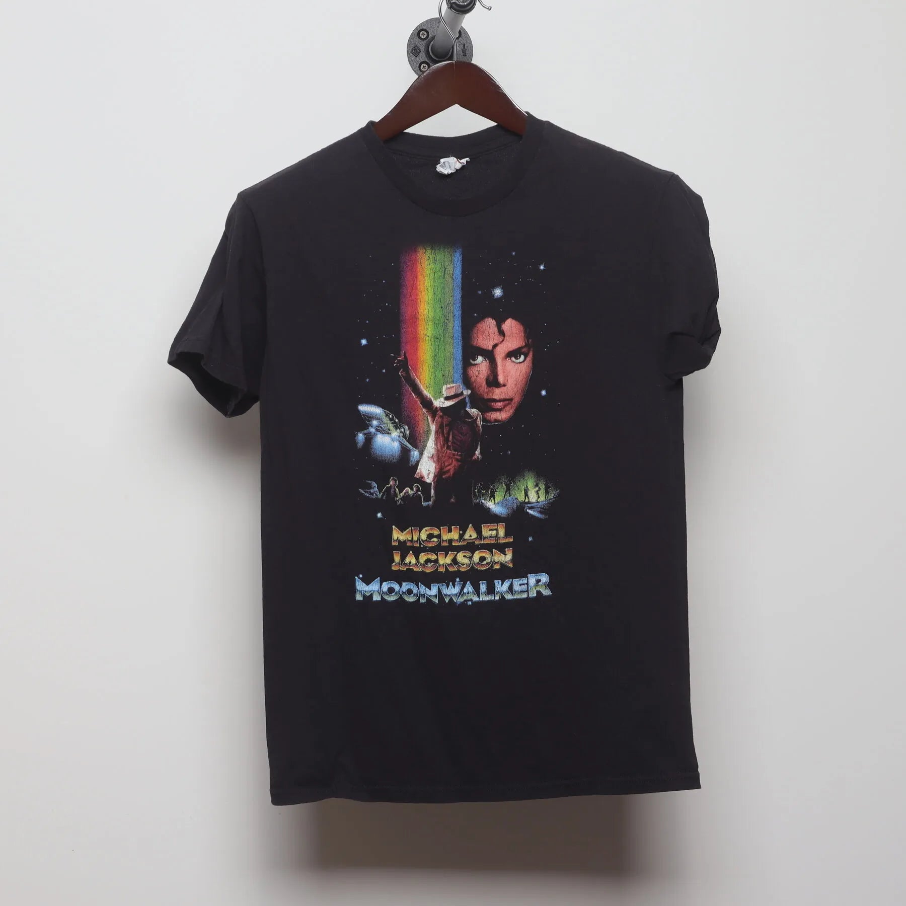 Front view of Vintage Y2K Michael Jackson "Moonwalker" T-Shirt - M