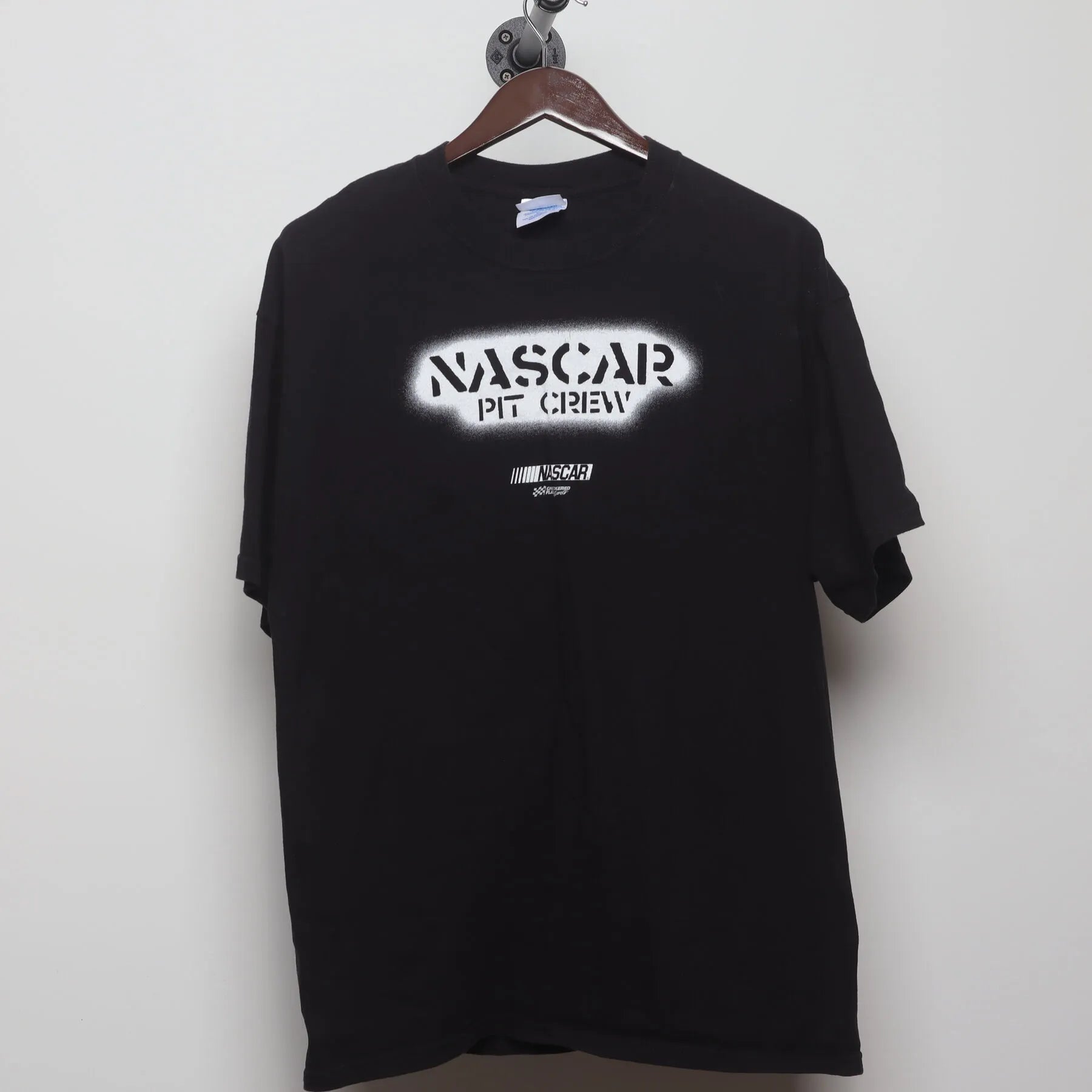Front view of Vintage Y2K NASCAR "Pit Crew" T-Shirt - L