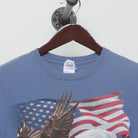 Close-up of the collar and tag on the Vintage Y2K Freedom "The American Way" T-Shirt - S