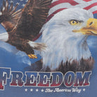 Close-up of the main graphic on the Vintage Y2K Freedom "The American Way" T-Shirt - S