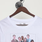 Close-up of the collar and tag on the Vintage Y2K The Office "Cast Photo" T-Shirt - S