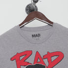 Close-up of the collar and tag on the Vintage Y2K MAD "Rad White & Blue Lincoln" T-Shirt - L