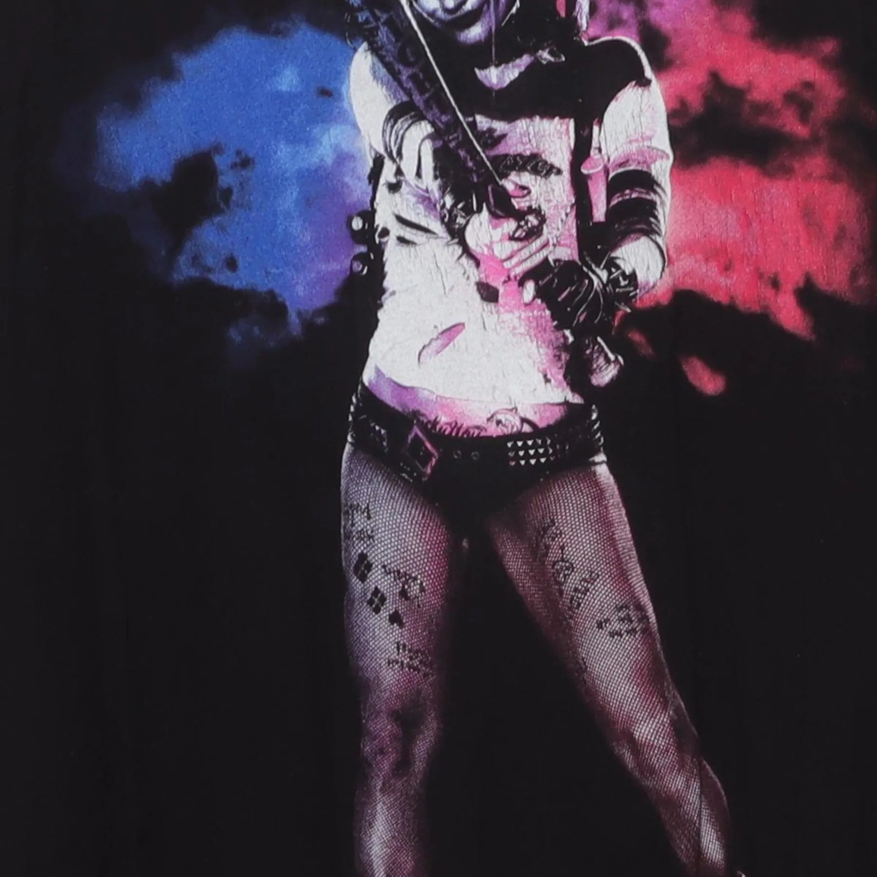 Close-up of the main graphic on the Vintage 2010s DC Comics "Harley Quinn Suicide Squad" T-Shirt - L