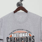 Close-up of the collar and tag on the 2020s Sam Houston NCAA Champions Football Tee L