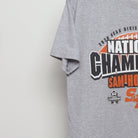 Close-up of the sleeve on the 2020s Sam Houston NCAA Champions Football Tee L