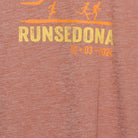 Close-up of the main graphic on the Vintage 2020s RunSedona "Race Finisher" T-Shirt - L