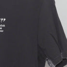 Right sleeve detail of Vintage Yiddish Book Center Goat Graphic T-Shirt Charcoal Gray