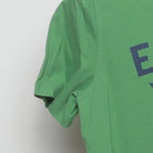 Left sleeve detail of Equality Tiger Graphic T-Shirt Green Social Justice Statement Tee