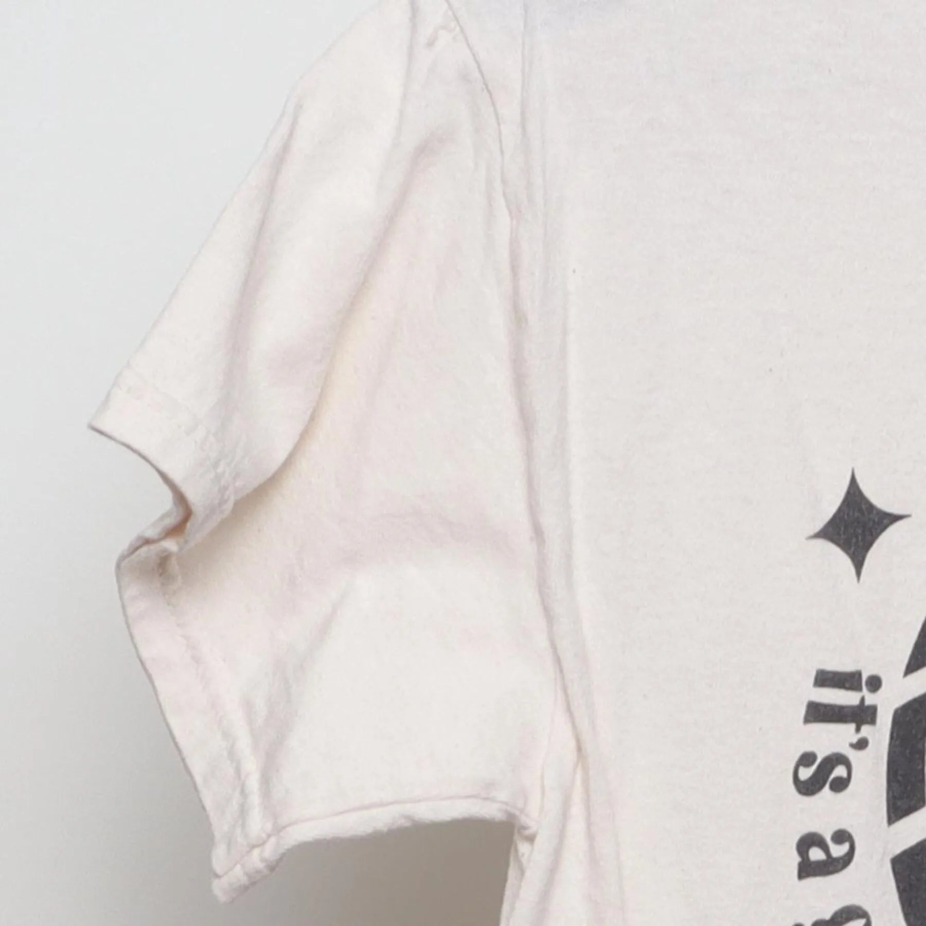 Left sleeve detail of Vintage 1990s Disco Ball "Good Time" T-Shirt - S