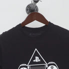 Collar and tag of Vintage Modern PlayStation "Japanese Controller Graphic" T-Shirt - XS