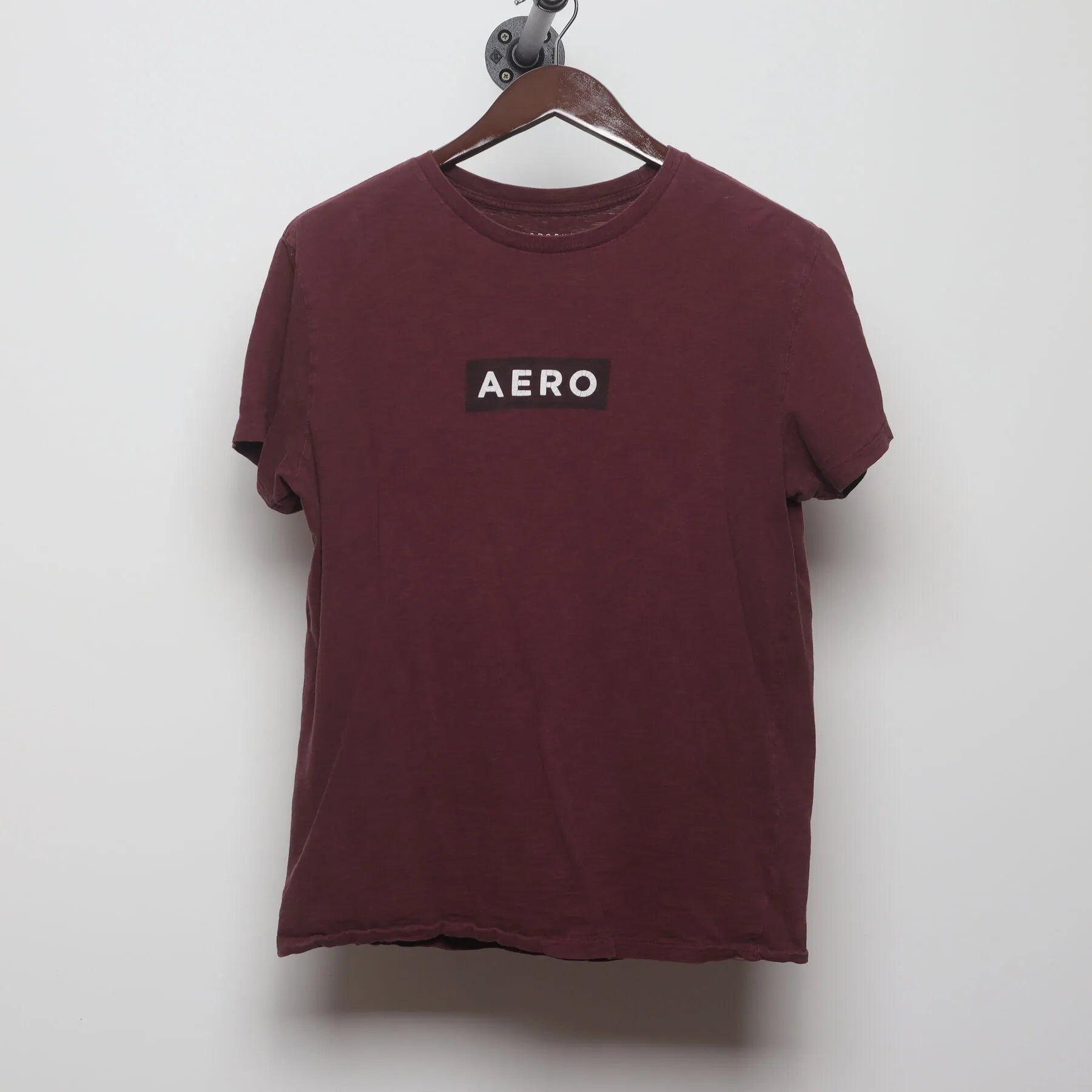 Front view of Vintage Y2K Aéropostale "AERO Box Logo" T-Shirt - S