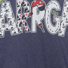 Close-up of the Right sleeve on the Vintage 2010s Pirate Graphic "ARRGH" T-Shirt - M