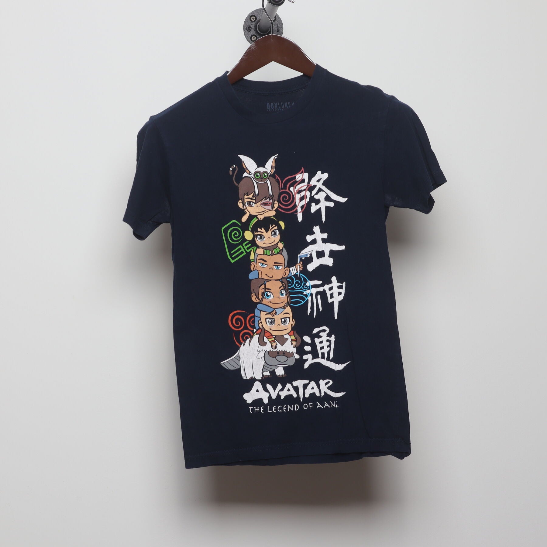Front view of Vintage Y2K Avatar: The Last Airbender "Team Avatar Totem" T-Shirt - XS