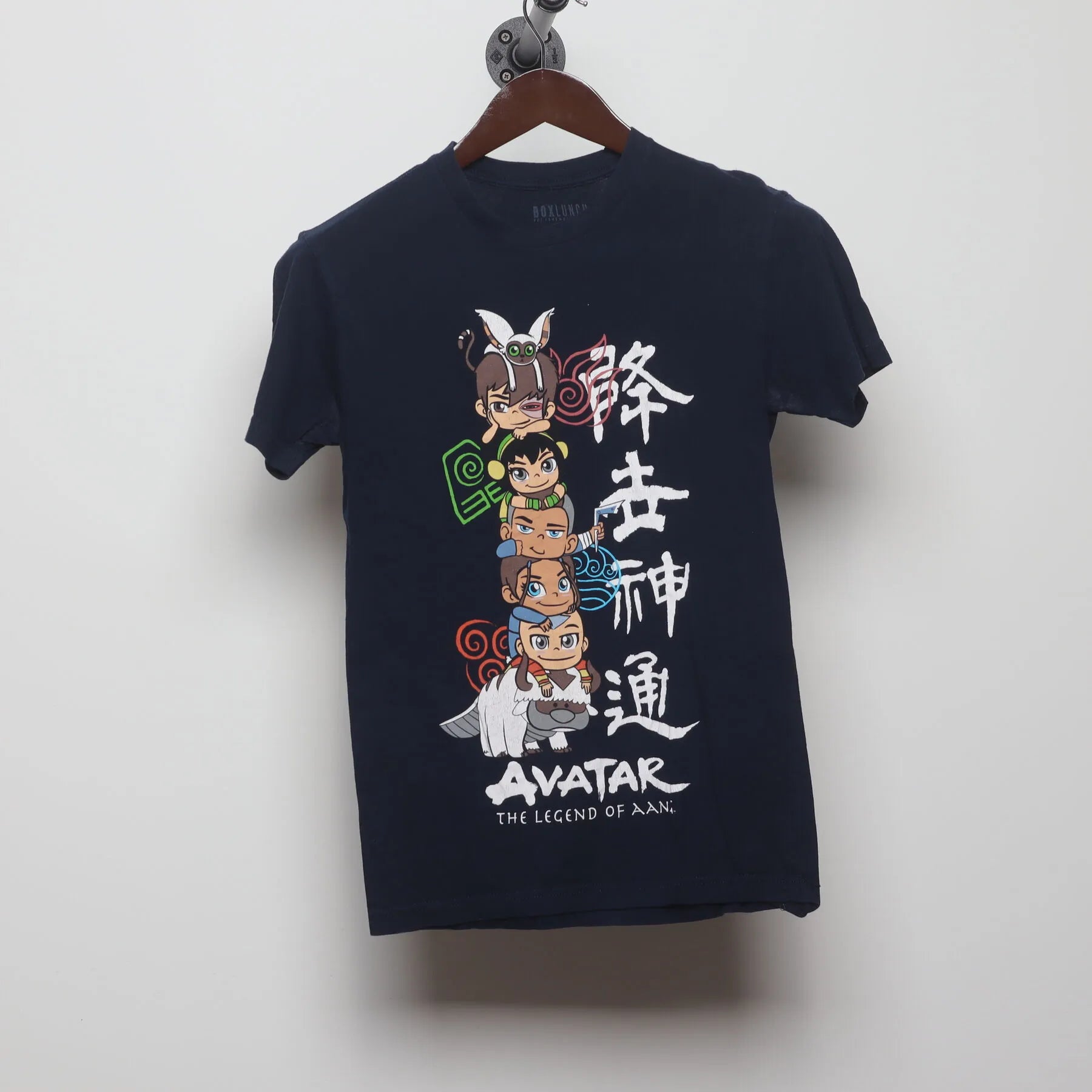 Front view of Vintage Y2K Avatar: The Last Airbender "Team Avatar Totem" T-Shirt - XS