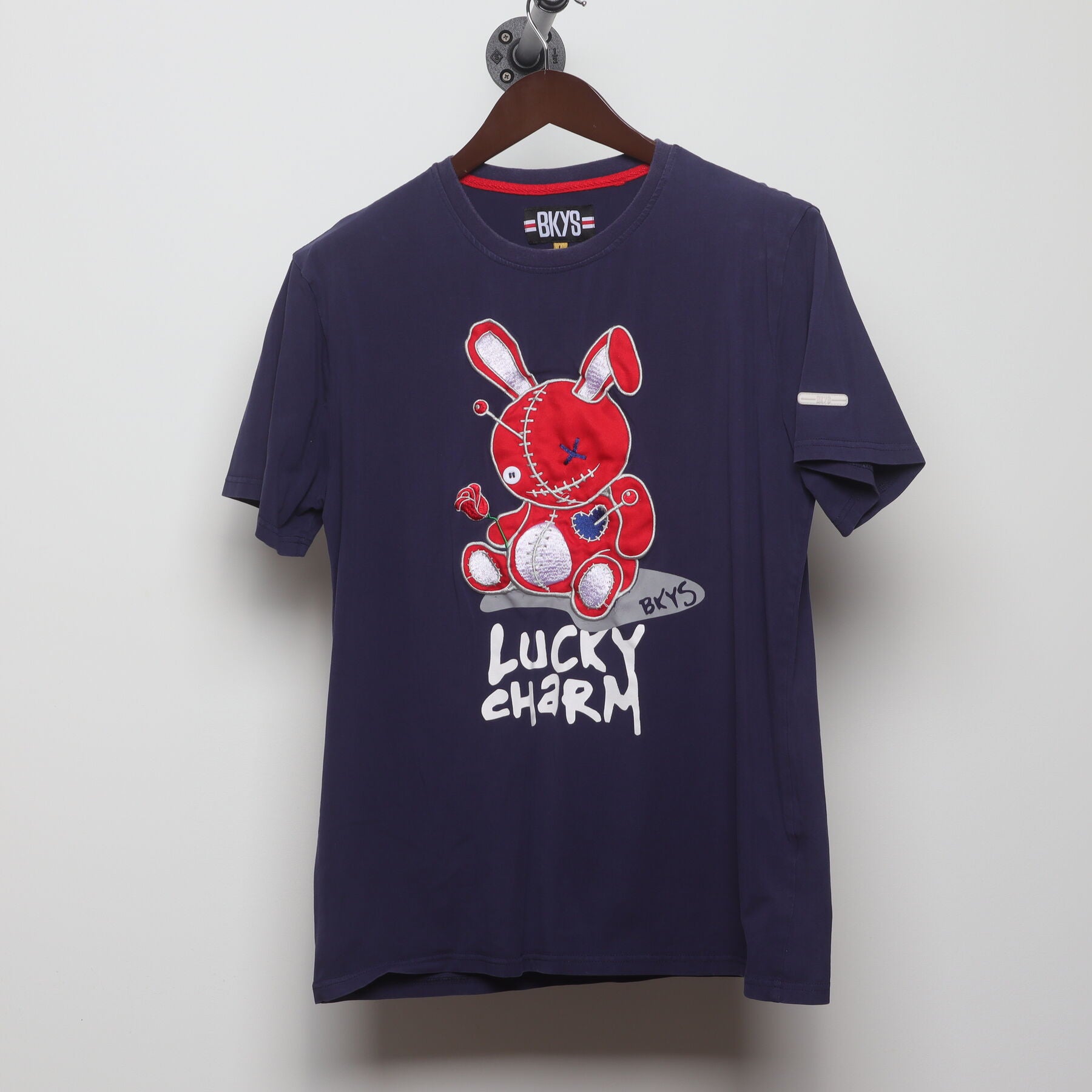 Front view of Vintage Y2K BKYS "Lucky Charm Bunny" T-Shirt - M