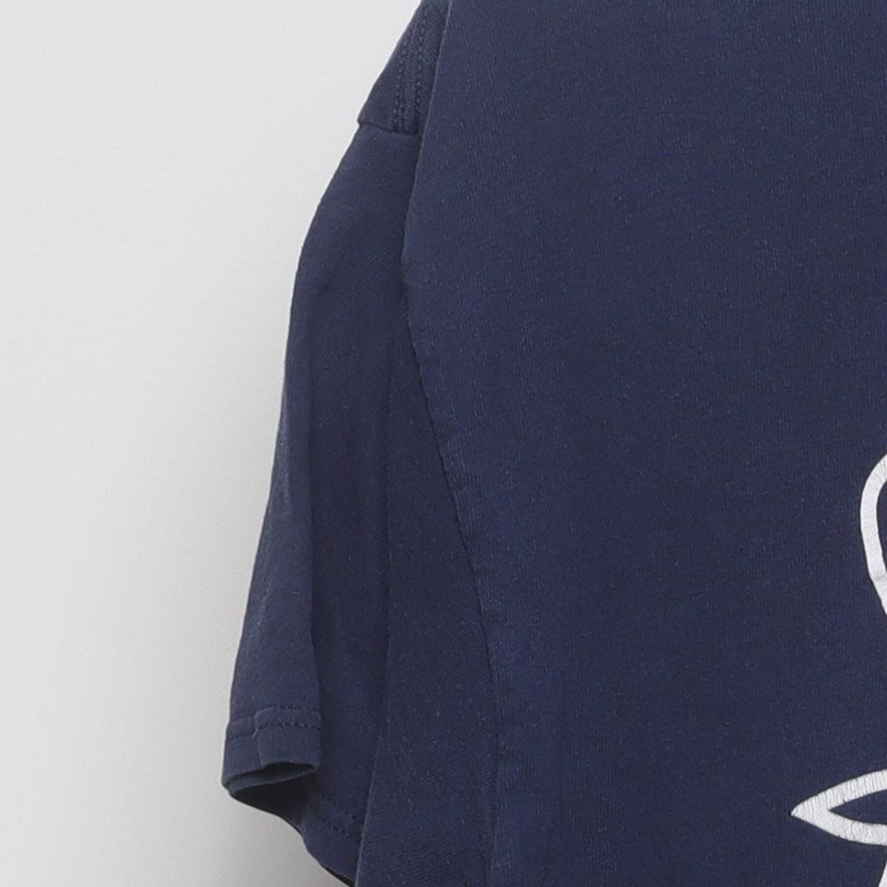 Close-up of the Left sleeve on the Vintage Y2K Cleveland Sports "Dawg Pound Wahoo Parody" T-Shirt - M
