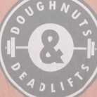 Close-up of the main graphic on the Vintage Y2K Doughnuts & Deadlifts "Doughnuts & Deadlifts" T-Shirt - M