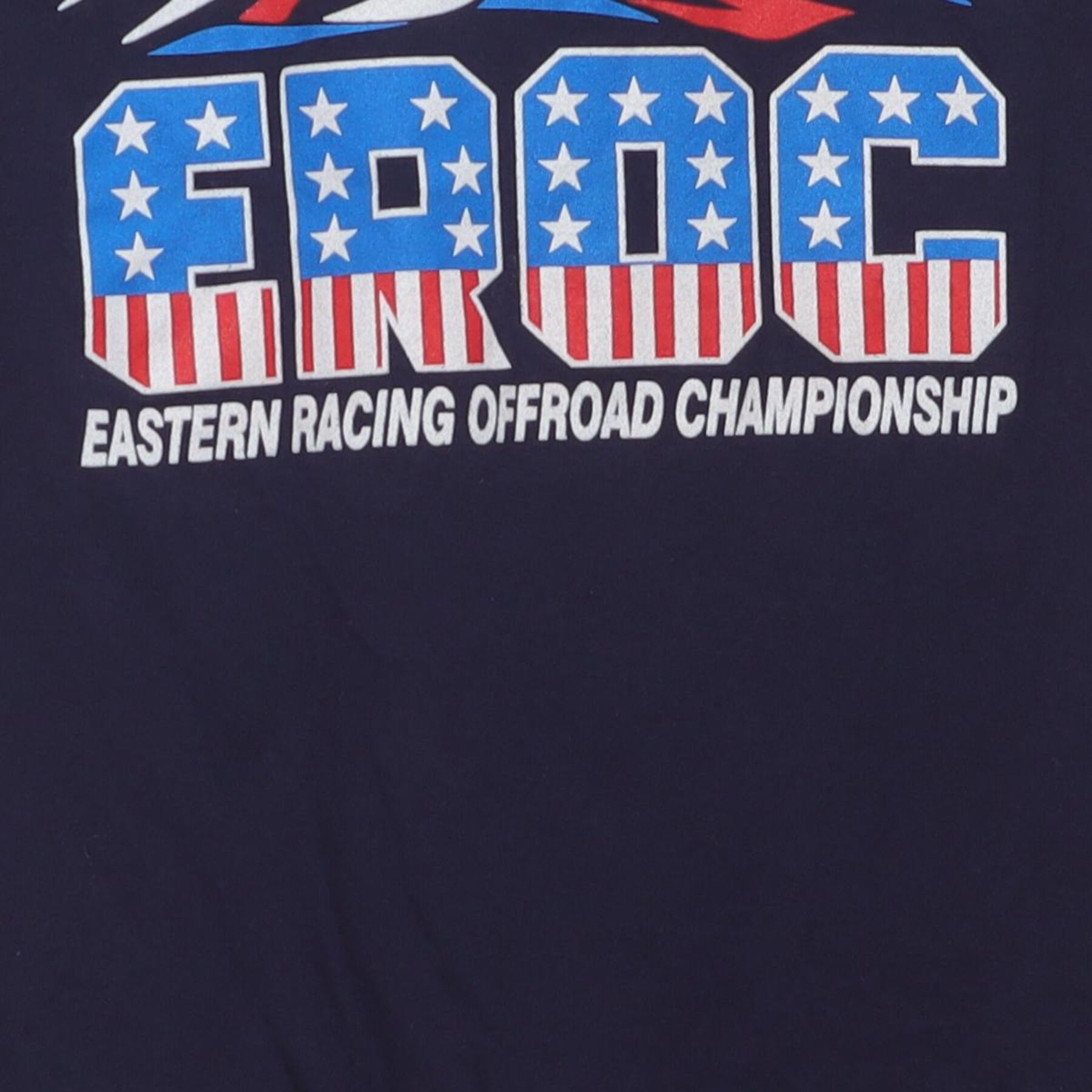 Close-up of the main graphic on the Vintage Y2K Eastern Racing Offroad Championship "EROC" T-Shirt - S