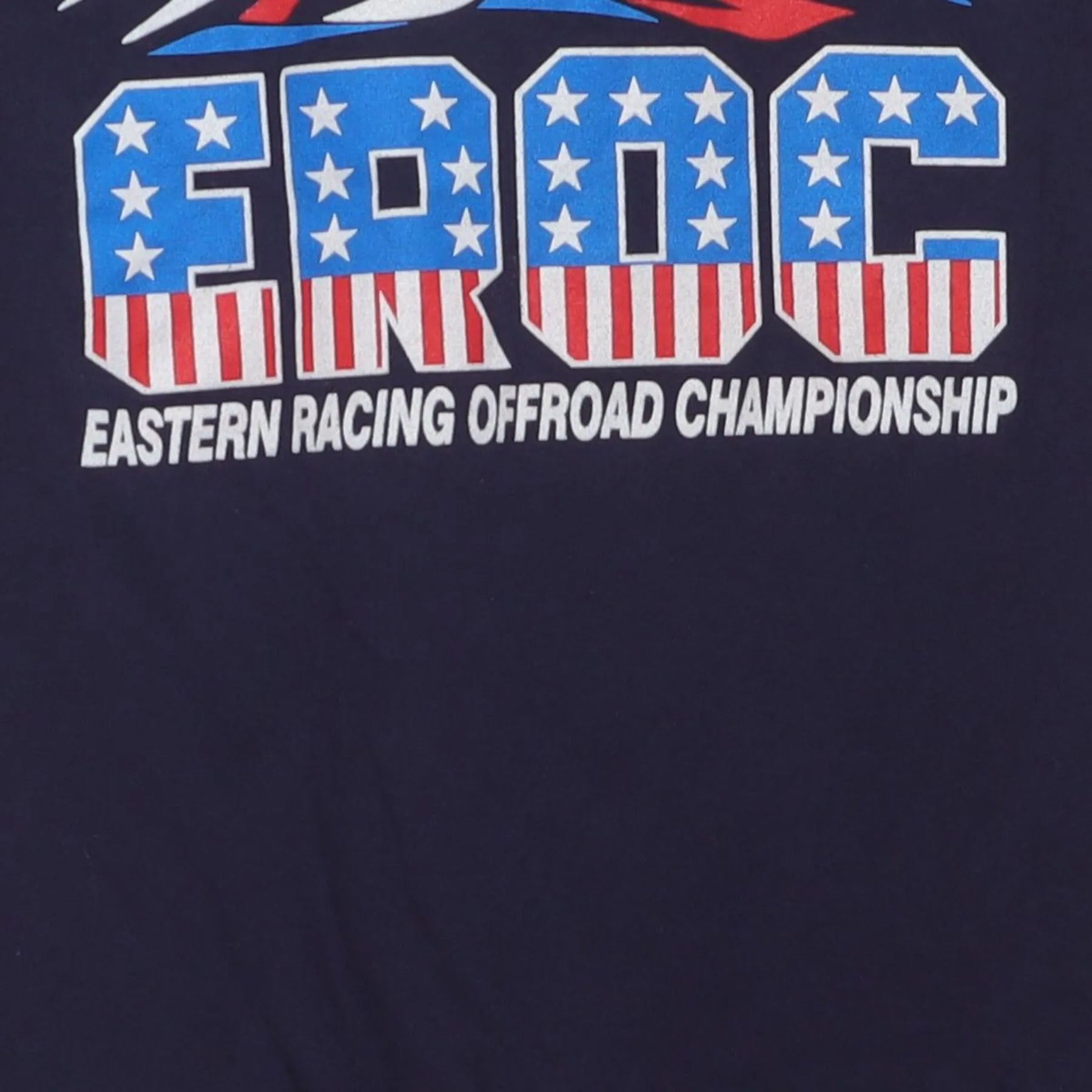 Close-up of the main graphic on the Vintage Y2K Eastern Racing Offroad Championship "EROC" T-Shirt - S