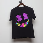 Front view of Vintage Y2K Extrax "Graffiti Smiley" T-Shirt - M