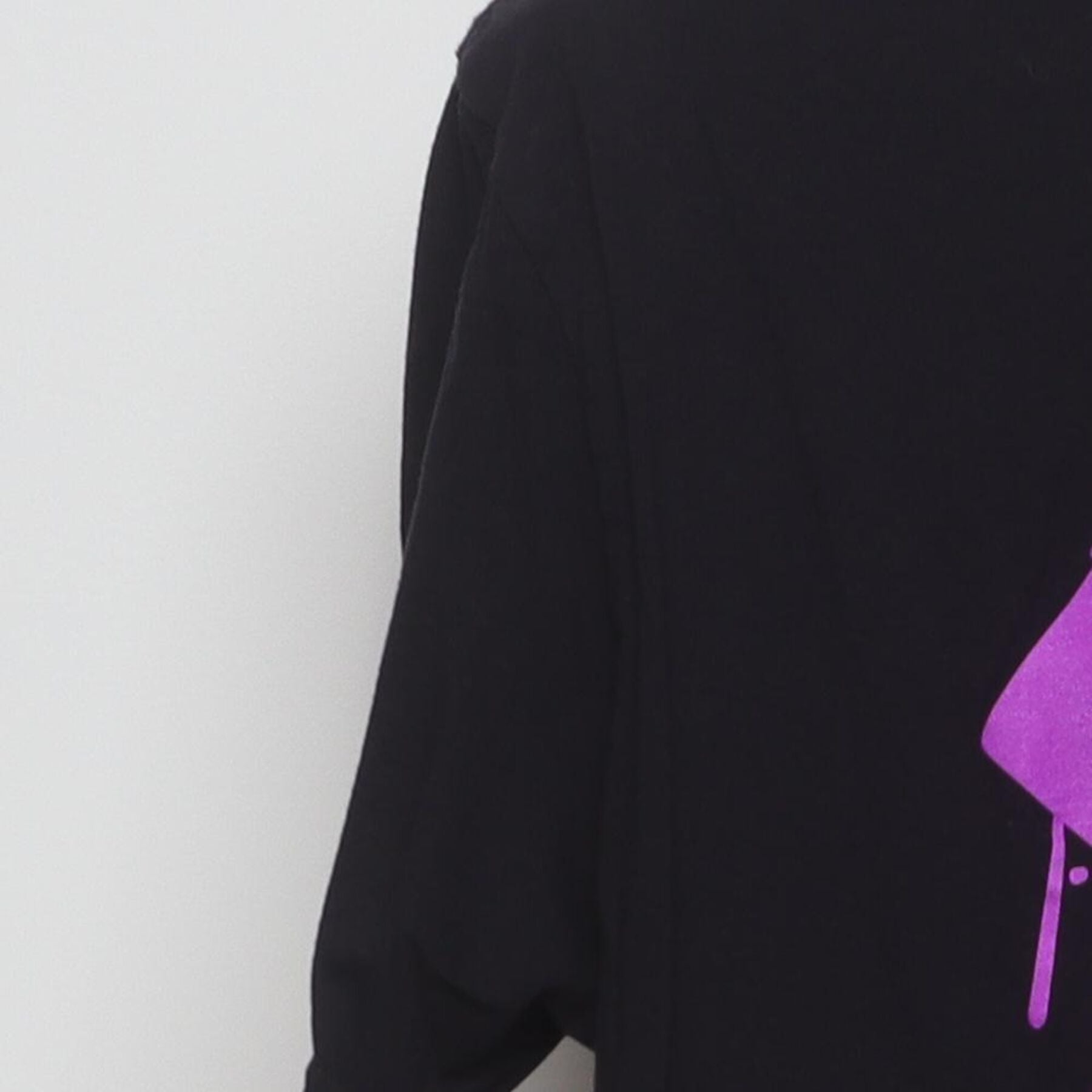 Close-up of the Left sleeve on the Vintage Y2K Extrax "Graffiti Smiley" T-Shirt - M