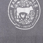 Close-up of the main graphic on the Vintage Y2K Farm + Table "Pasture Raised" T-Shirt - S