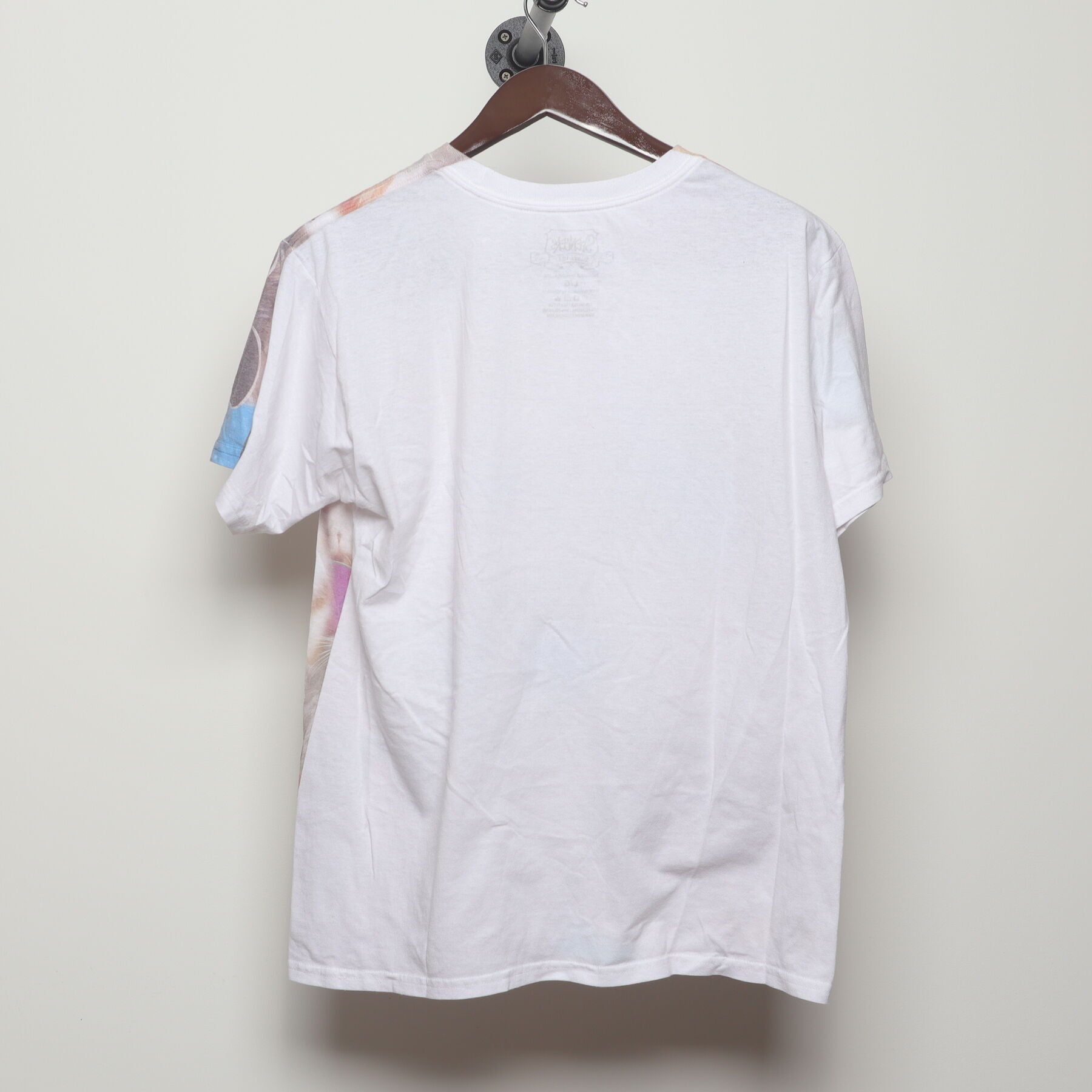 Back view of Vintage Y2K-Era The Mountain "Cats in Sunglasses" All Over Print T-Shirt - M