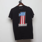 Front view of Vintage Y2K Harley-Davidson "#1 USA Flag" T-Shirt - S