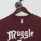Close-up of the collar and tag on the Vintage Y2K Harry Potter "Muggle To Mrs." T-Shirt - M