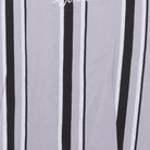 Close-up of the main graphic on the Vintage Y2K Hollister "Embroidered Script Logo Striped" T-Shirt - M
