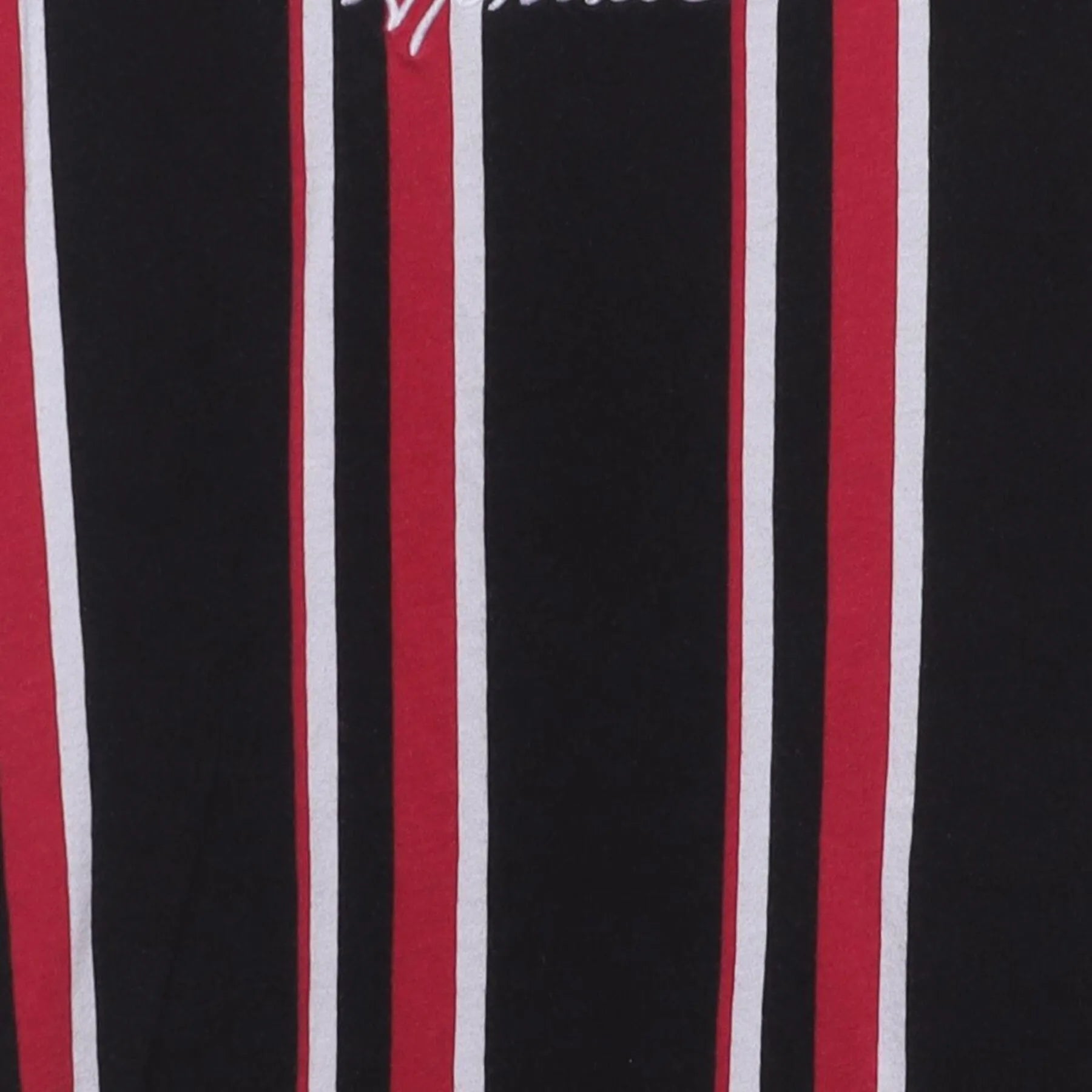 Close-up of the main graphic on the Vintage Y2K Hollister "Vertical Stripe Logo" T-Shirt - M