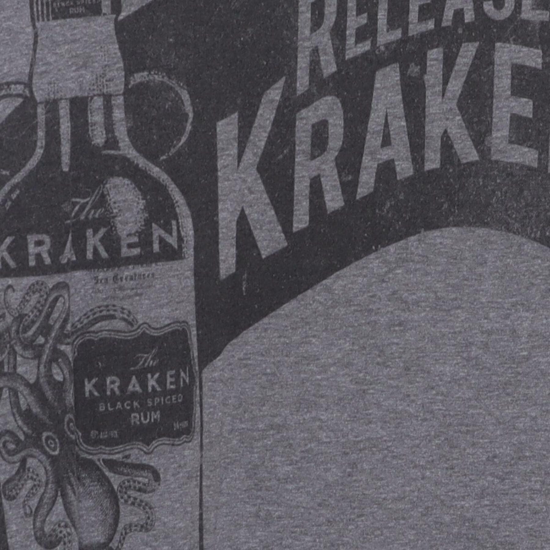 Close-up of the main graphic on the Vintage 2010s The Kraken Rum "Release The Kraken" T-Shirt - M