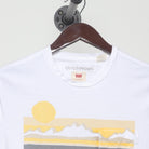 Close-up of the collar and tag on the Vintage Y2K Levi's x Outerknown "Abstract Sunset Landscape" T-Shirt - S