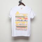Front view of Vintage Y2K Levi's x Outerknown "Abstract Sunset Landscape" T-Shirt - S