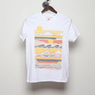 Front view of Vintage Y2K Levi's x Outerknown "Abstract Sunset Landscape" T-Shirt - S