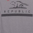 Close-up of the main graphic on the Vintage Y2K Marmot "Marmot Republic" T-Shirt - M