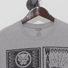 Close-up of the collar and tag on the Vintage 2010s Marvel "Black Panther Wakanda" T-Shirt - L