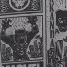 Close-up of the main graphic on the Vintage 2010s Marvel "Black Panther Wakanda" T-Shirt - L