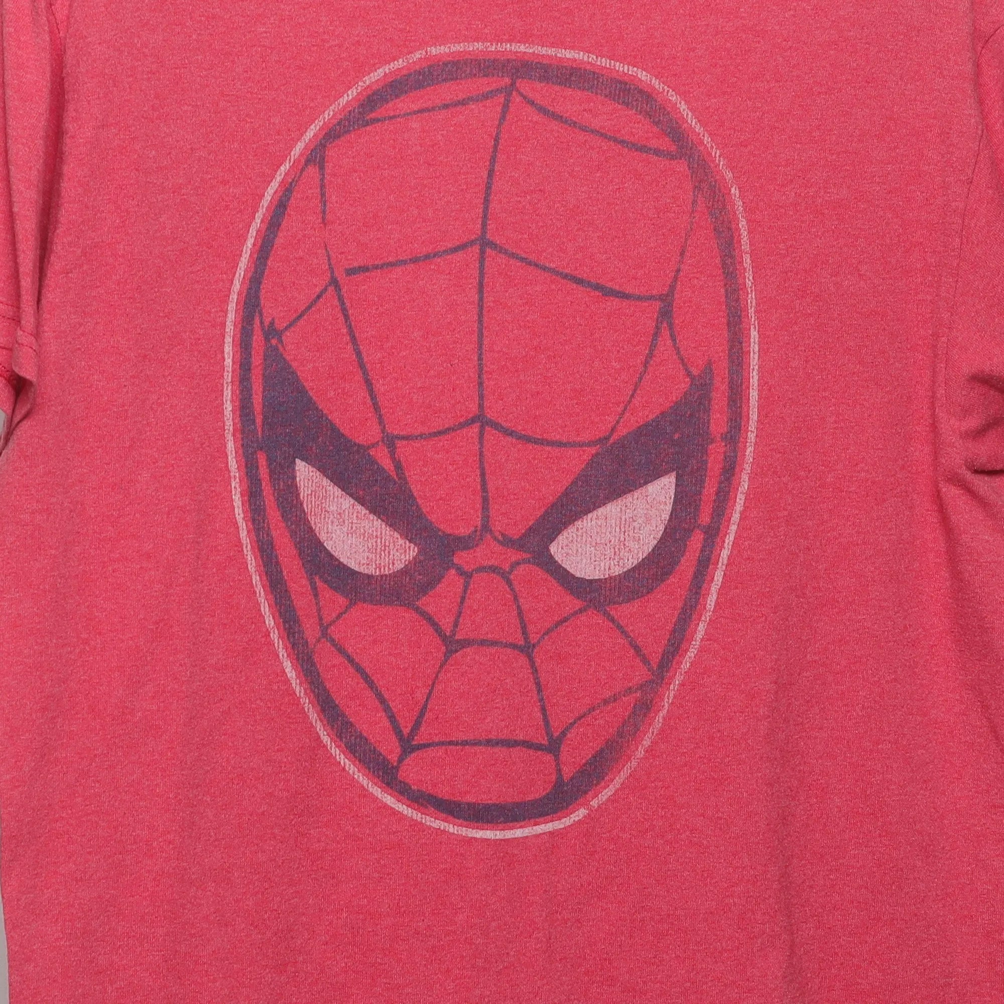 Close-up of the main graphic on the Marvel Spider-Man Retro Faded Graphic T-Shirt L
