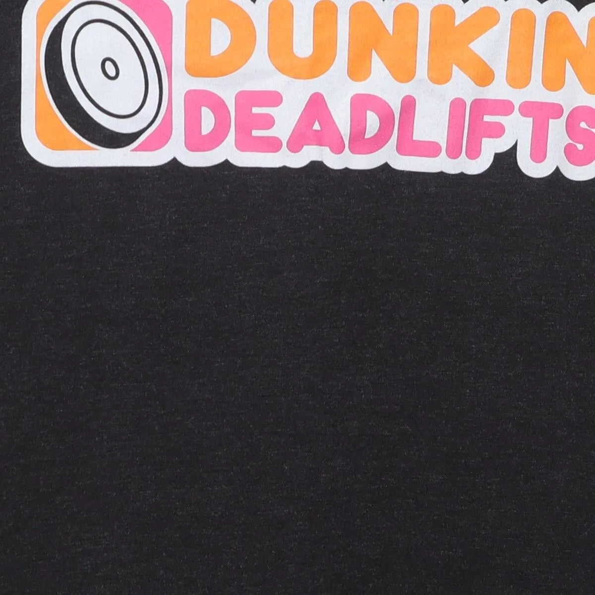 Close-up of the main graphic on the Modern Barbell Voodoo "Dunkin' Deadlifts" T-Shirt - M