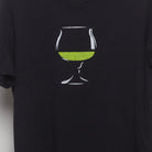 Close-up of the main graphic on the Modern Chartreuse Liqueur Graphic T-Shirt L