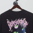 Close-up of the collar and tag on the Modern Dion Limmer Vaporwave Graphic T-Shirt L